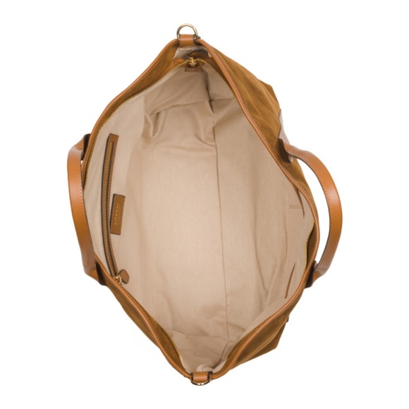 AMERAI Made In Italy Suede Leather Trim Tote - Picture 3 of 4